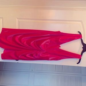Barbicore hot pink velvet corset dress